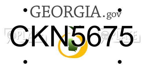 CKN5675 Georgia License Plate