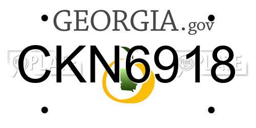 CKN6918 Georgia License Plate