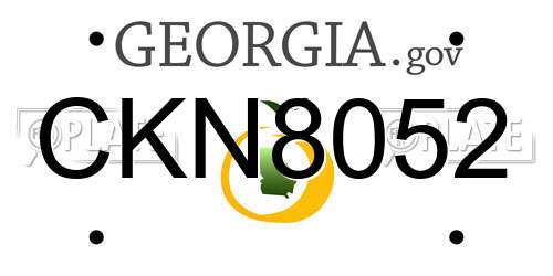 CKN8052 Georgia License Plate