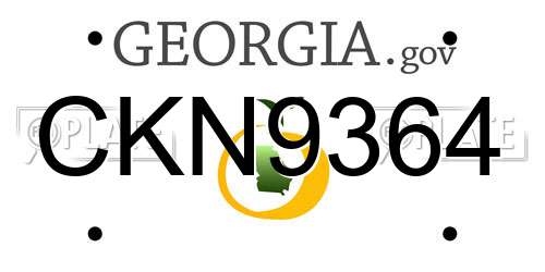 CKN9364 Georgia License Plate