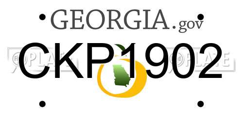 CKP1902 Georgia License Plate