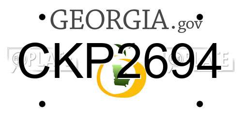 CKP2694 Georgia License Plate