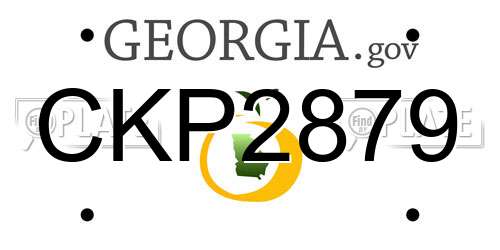 CKP2879 Georgia License Plate