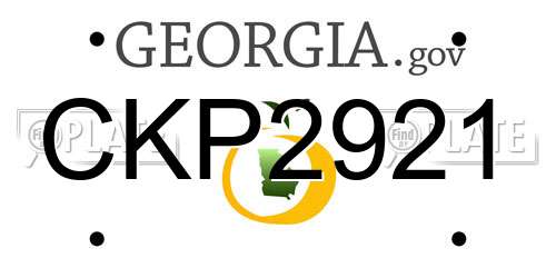 CKP2921 Georgia License Plate