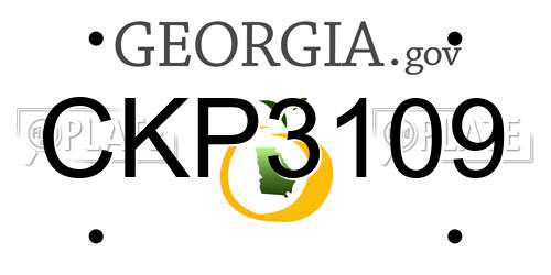 CKP3109 Georgia License Plate