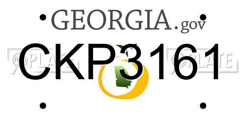 CKP3161 Georgia License Plate