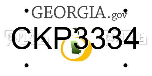 CKP3334 Georgia License Plate