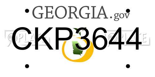 CKP3644 Georgia License Plate