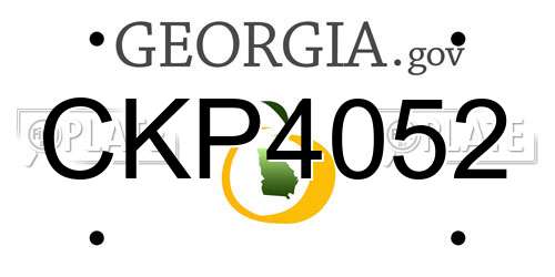 CKP4052 Georgia License Plate