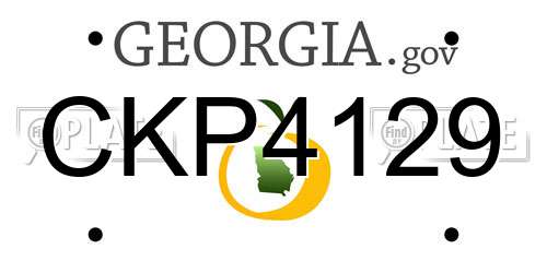 CKP4129 Georgia License Plate