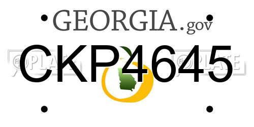 CKP4645 Georgia License Plate