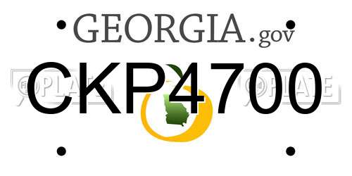 CKP4700 Georgia License Plate