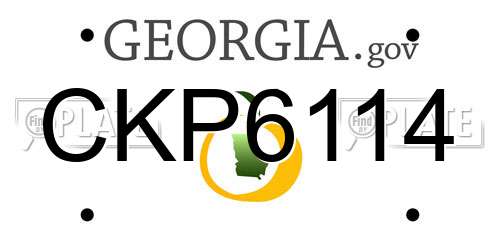 CKP6114 Georgia License Plate