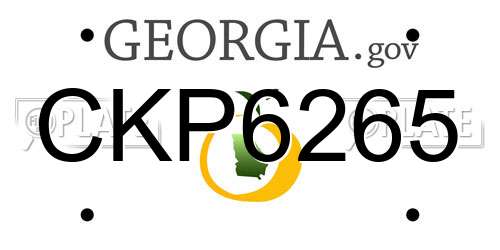 CKP6265 Georgia License Plate