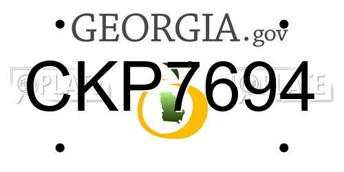 CKP7694 Georgia License Plate
