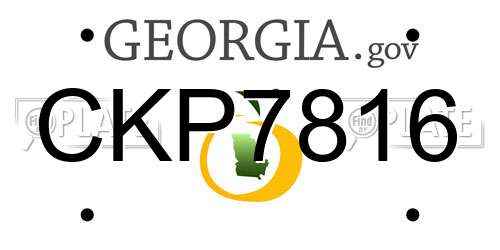 CKP7816 Georgia License Plate