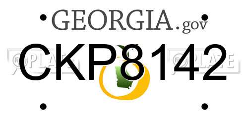 CKP8142 Georgia License Plate