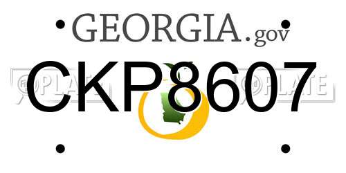 CKP8607 Georgia License Plate
