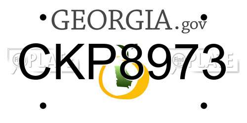 CKP8973 Georgia License Plate