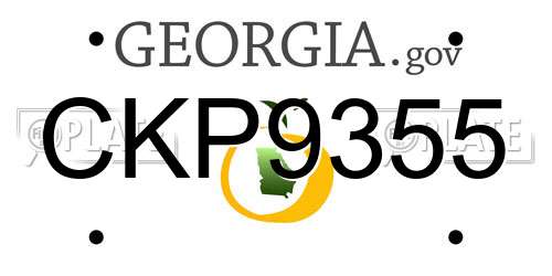 CKP9355 Georgia License Plate