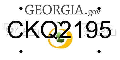 CKQ2195 Georgia License Plate