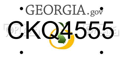 CKQ4555 Georgia License Plate