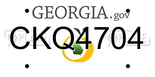 CKQ4704 Georgia License Plate