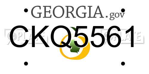 CKQ5561 Georgia License Plate