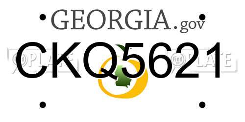 CKQ5621 Georgia License Plate