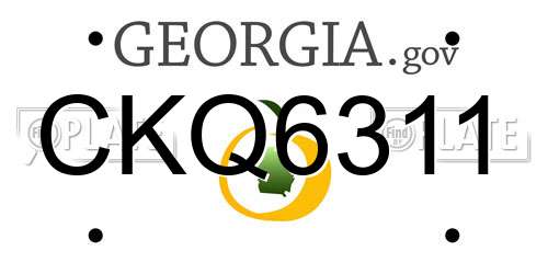 CKQ6311 Georgia License Plate