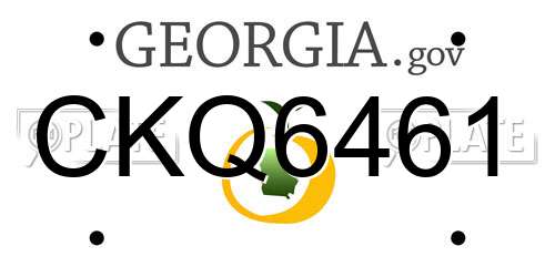 CKQ6461 Georgia License Plate