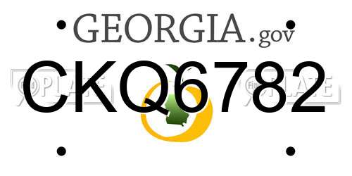 CKQ6782 Georgia License Plate