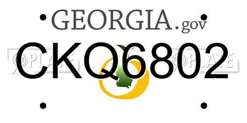 CKQ6802 Georgia License Plate