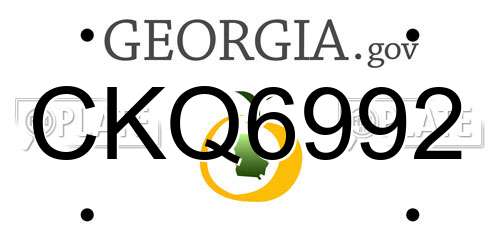 CKQ6992 Georgia License Plate
