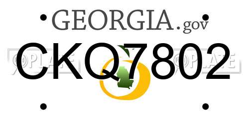 CKQ7802 Georgia License Plate
