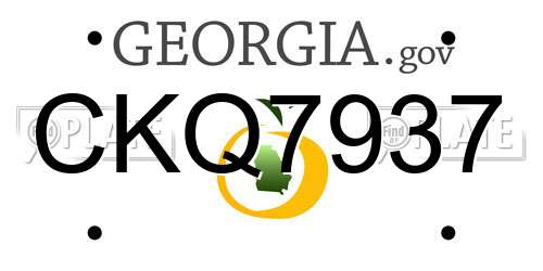 CKQ7937 Georgia License Plate