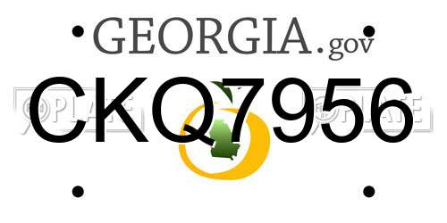 CKQ7956 Georgia License Plate