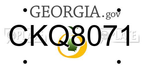 CKQ8071 Georgia License Plate