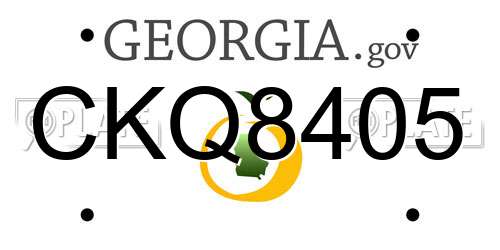 CKQ8405 Georgia License Plate