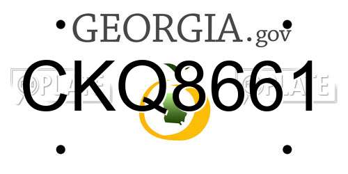 CKQ8661 Georgia License Plate