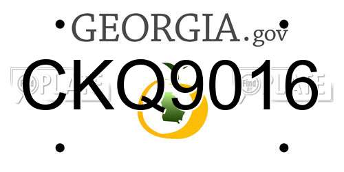 CKQ9016 Georgia License Plate