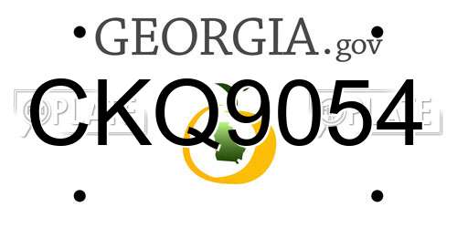 CKQ9054 Georgia License Plate
