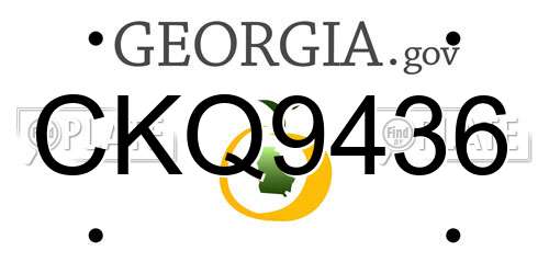 CKQ9436 Georgia License Plate