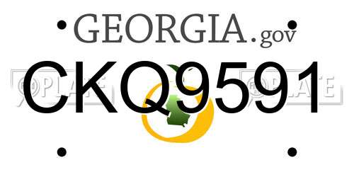 CKQ9591 Georgia License Plate