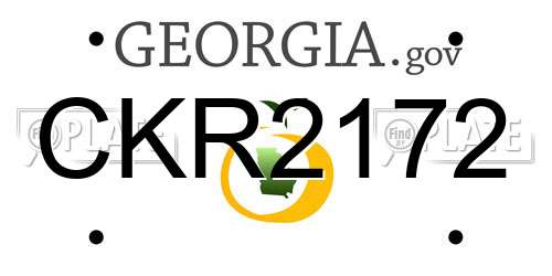 CKR2172 Georgia License Plate