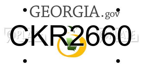 CKR2660 Georgia License Plate