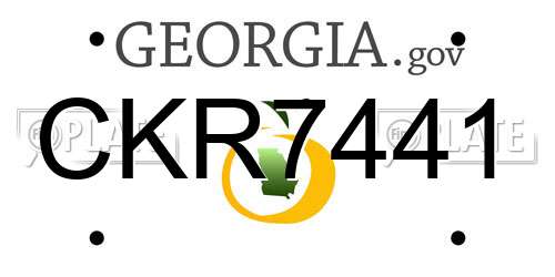 CKR7441 Georgia License Plate