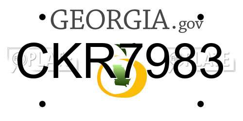 CKR7983 Georgia License Plate