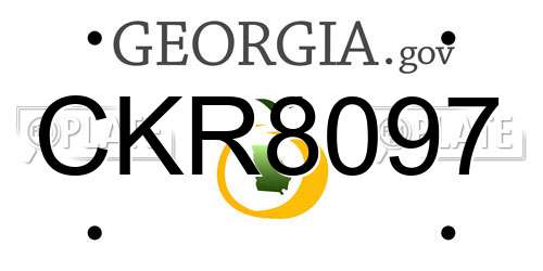 CKR8097 Georgia License Plate