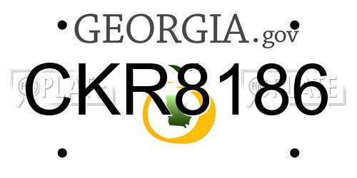 CKR8186 Georgia License Plate